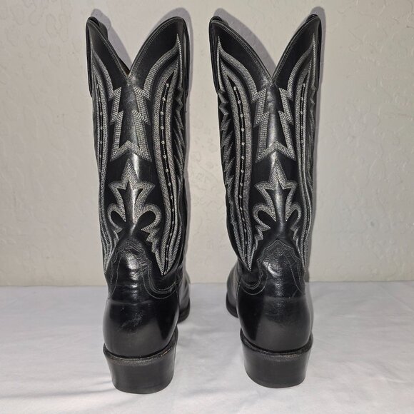 Lucchese 2000 Boots Men's 11 D Black Italian Kangaroo Western Cowboy T3010 R4 - Picture 8 of 13